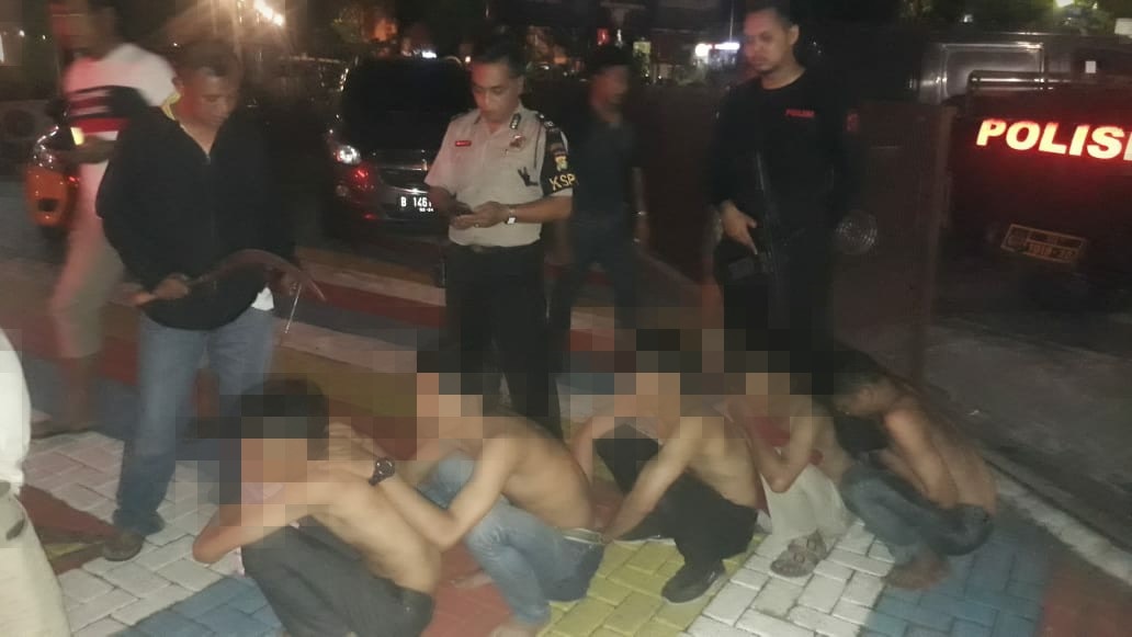 5 Pemuda Diduga Anggota Gangster Ditangkap