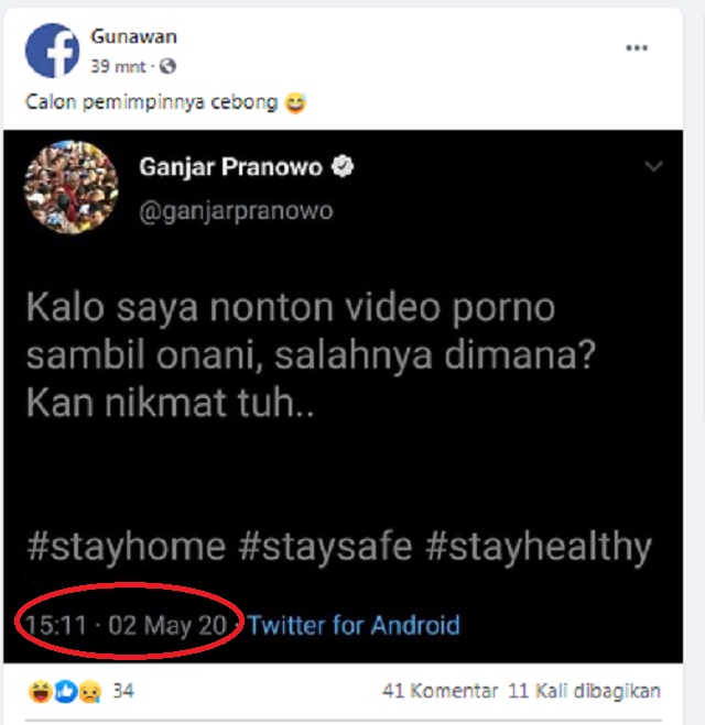 [Cek Fakta] Gubernur Ganjar Bilang Menonton Video Porno sambil Masturbasi Nikmat? Ini Faktanya