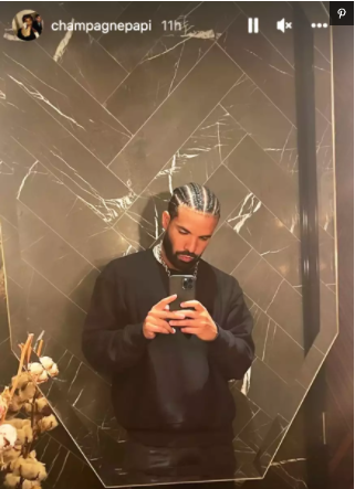 Drake Pamer Kepang Rambut Gaya Baru di Instagram Story