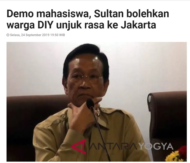 [Cek Fakta] Sri Sultan Dukung Buruh Tolak UU Ciptaker Omnibus Law? Ini Faktanya