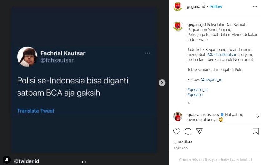 Intimidasi karena cuitan satpam BCA. Twitter @fchkautsar