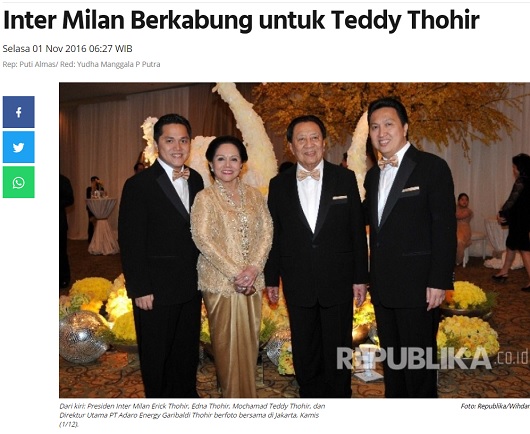 [Cek Fakta] Ibunda Erick Thohir Bernama Tan Mei Hwa Kakak Pendiri Astra? Ini Faktanya