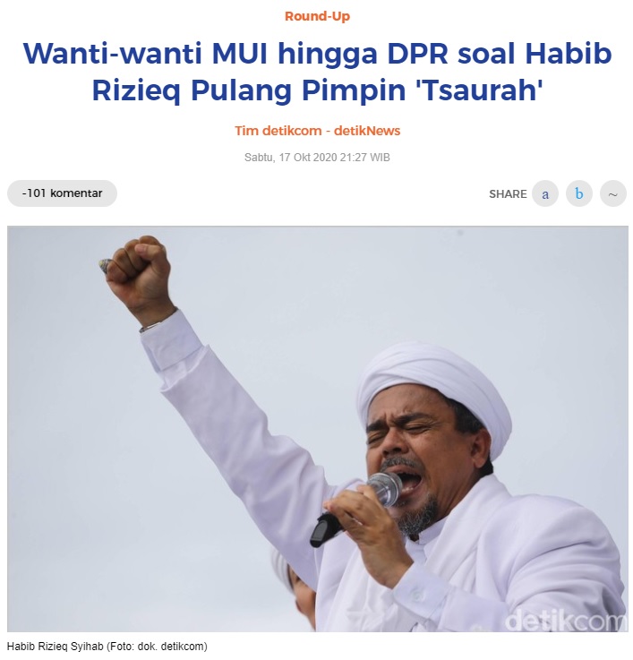 [Cek Fakta] Habib Rizieq Dikabarkan Jadi Pencuci Piring di Arab Saudi? Ini Faktanya