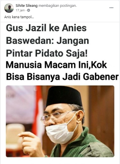 [Cek Fakta] Wakil Ketua MPR Jazilul Fawaid Mengumpat ke Anies Baswedan? Ini Faktanya