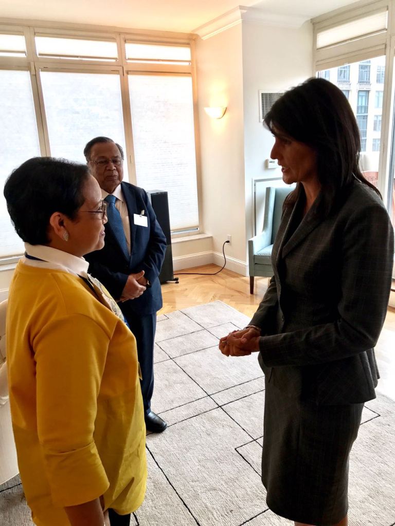 Menlu Retno Bahas Isu Rakhine di Sela Sidang PBB