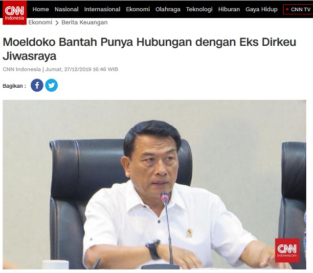 Erick Thohir Diam soal Kasus Jiwasraya karena Mantan Dirkeu Menantu Moeldoko? Ini Faktanya