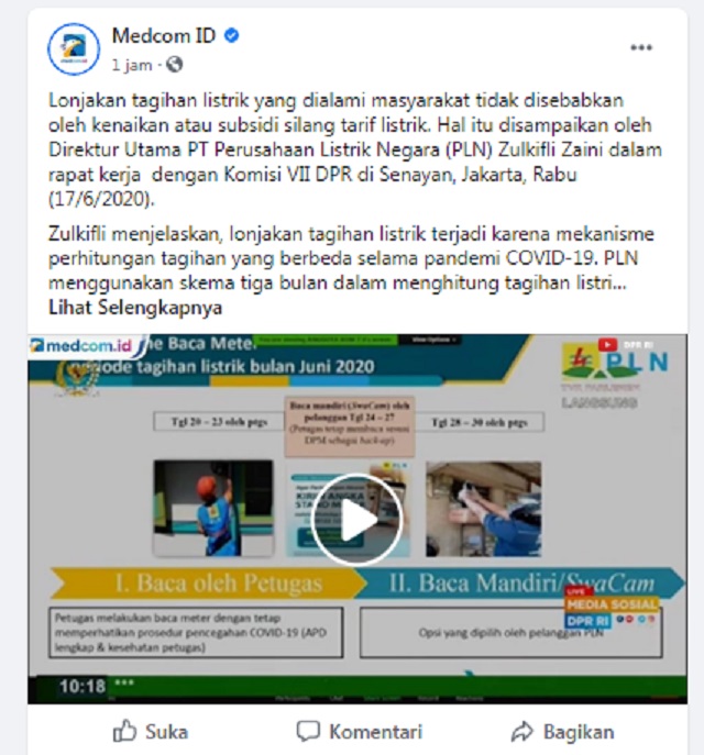 [Cek Fakta] Listrik Gratis Hasil Kenaikan Tarif 'Saudaramu' yang Lain? Ini Faktanya