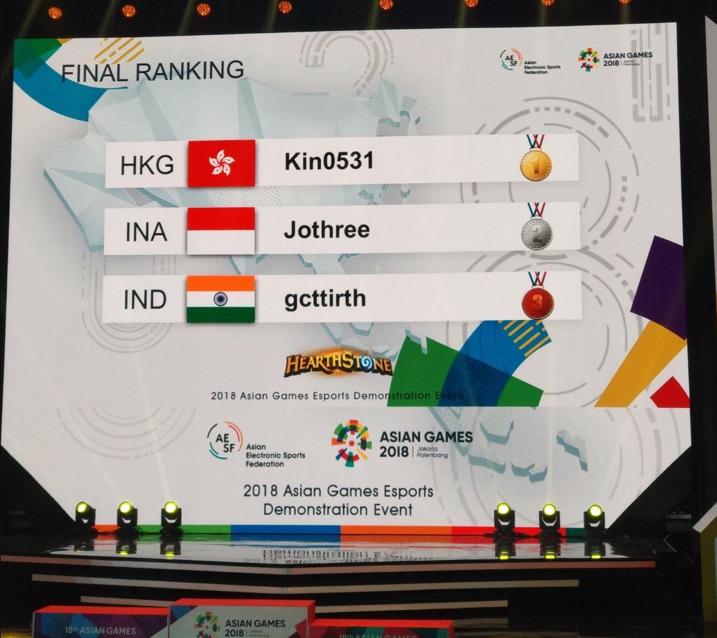 HearthStone Sumbang Perak untuk Indonesia di Asian Games 2018