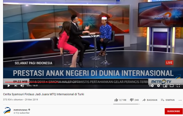 [Cek Fakta] Benarkah TV Nasional tidak Memberitakan Anak Indonesia Juara 1 MTQ Internasional di Turki? Ini Faktanya