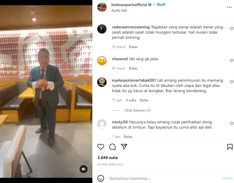 JNE Tunjuk Hotman Paris Sebagai Pengacara Kasus Penimbunan Bansos di Depok