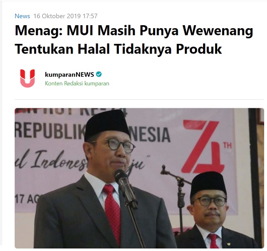 [Cek Fakta] MUI Tak Lagi Dilibatkan untuk Sertifikasi Produk Halal? Ini Faktanya