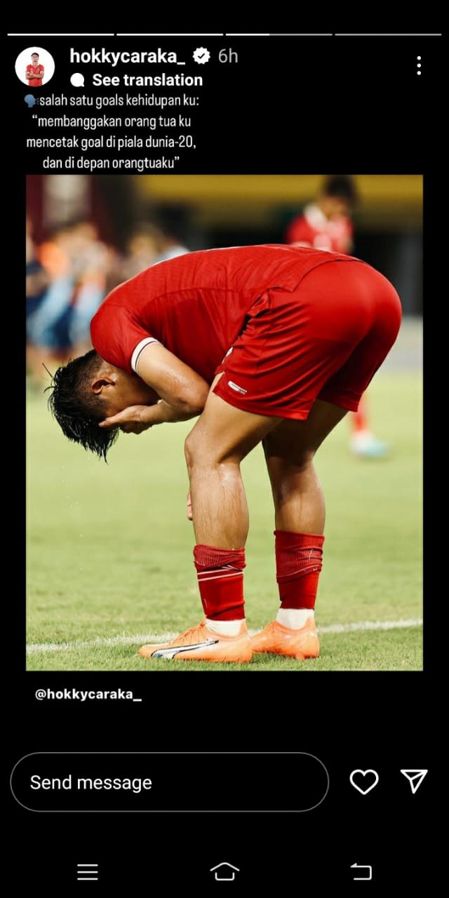 Pesan Emosional Hokky Caraka Usai Indonesia Batal Jadi Tuan Rumah Piala Dunia U-20