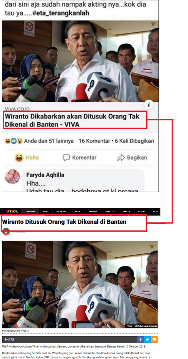 Penusukan Wiranto <i>Settingan</i>? Ini Faktanya