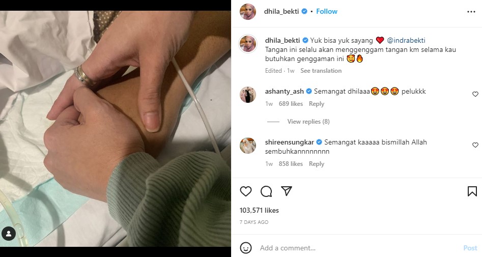 Istri Ungkap Perkembangan Indra Bekti, Malah Ditegur Netizen karena Ini