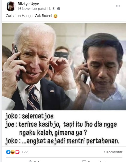 [Cek Fakta] Jokowi Telepon Joe Biden Beri Saran dan Ucapan Selamat? Ini Faktanya