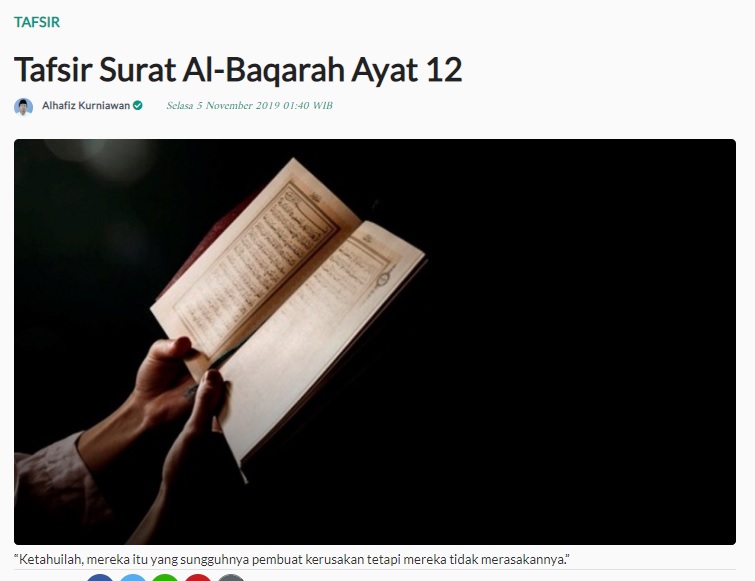 [Cek Fakta] Alumni 212 Sudah Disebutkan Dalam Ayat Alquran? Ini Faktanya