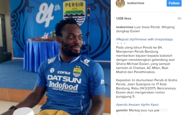 Bergabungnya Essien ke Persib Terus Meramaikan Jagat Sosmed