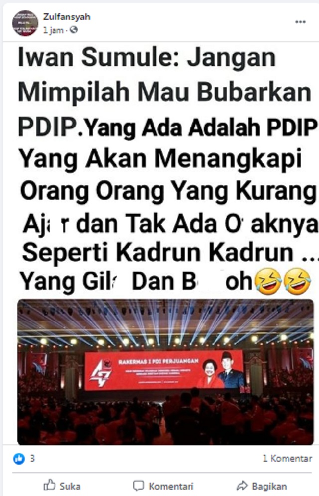 [Cek Fakta] PDIP akan Menangkap 'Kadrun'? Ini Faktanya