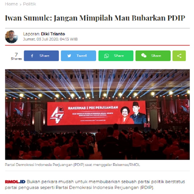 [Cek Fakta] PDIP akan Menangkap 'Kadrun'? Ini Faktanya