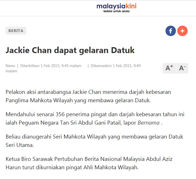 Cek Fakta Aktor Jackie Chan Resmi Memeluk Islam Ini Faktanya Medcom Id