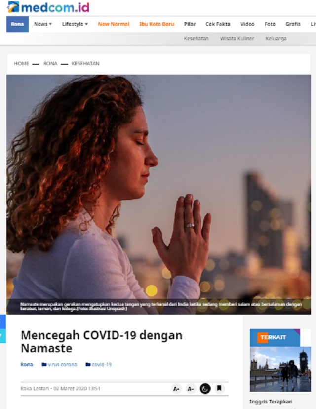 [Cek Fakta] Berjabat Tangan tidak Menularkan Virus Korona? Ini Faktanya