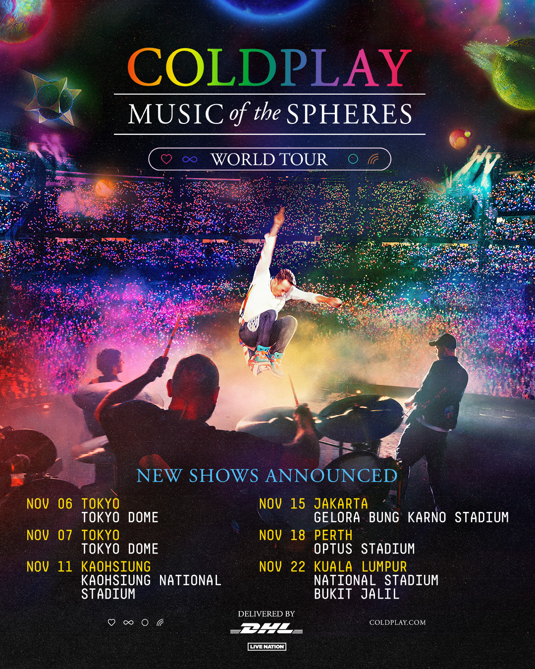 Ada Jakarta dan Kuala Lumpur, Ini <i>Update</i> Jadwal Resmi Konser Coldplay di Asia