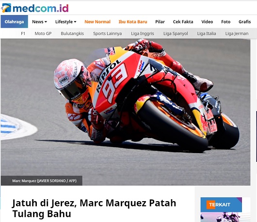 [Cek Fakta] Marc Marquez Jalani Perawatan Cederanya ke Tukang Urut di Sulsel? Ini Faktanya