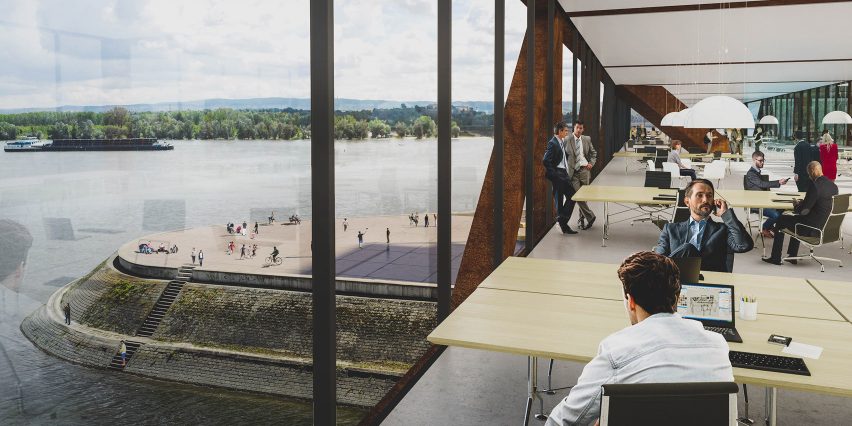 Desain Jembatan dengan Hotel dan Kantor di Atasnya