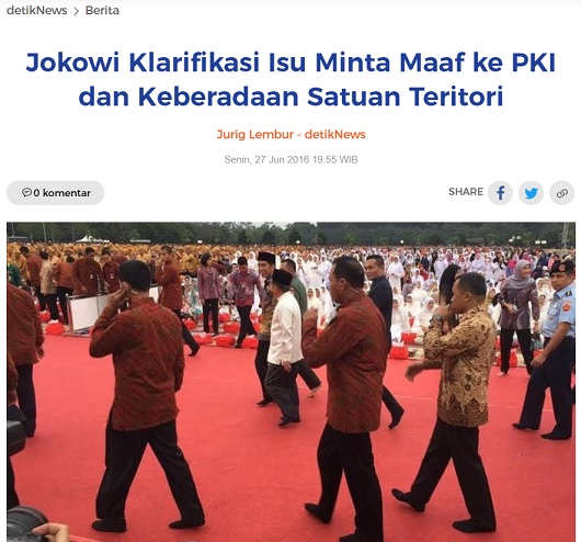 [Cek Fakta] Pemerintahan Jokowi Terbitkan Surat Korban Pelanggaran HAM Eks PKI? Simak Faktanya