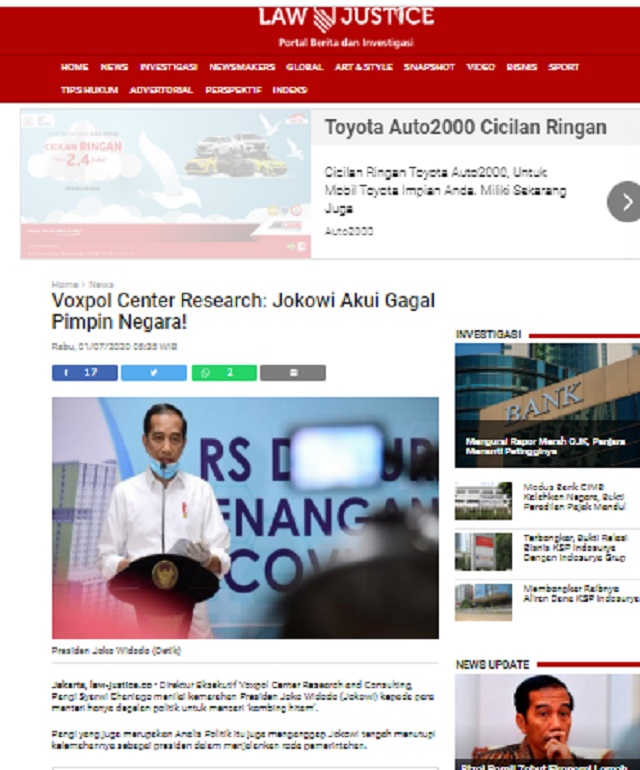 [Cek Fakta] Jokowi Mengaku Gagal Memimpin Negara? Cek Faktanya