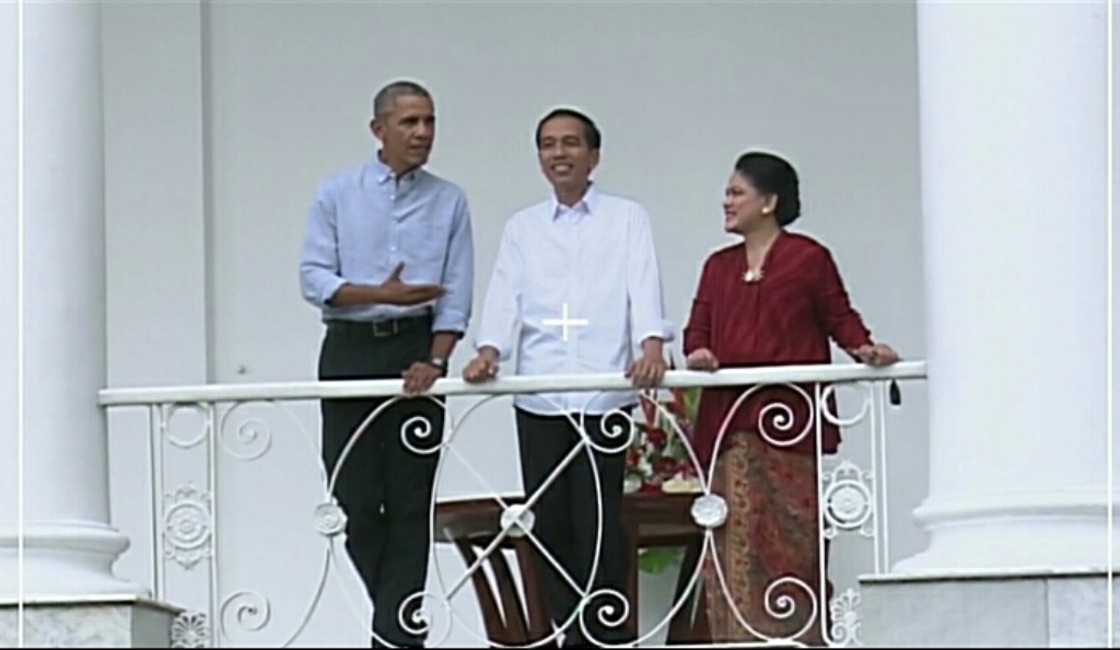 Jokowi Sambut Obama di Istana Bogor