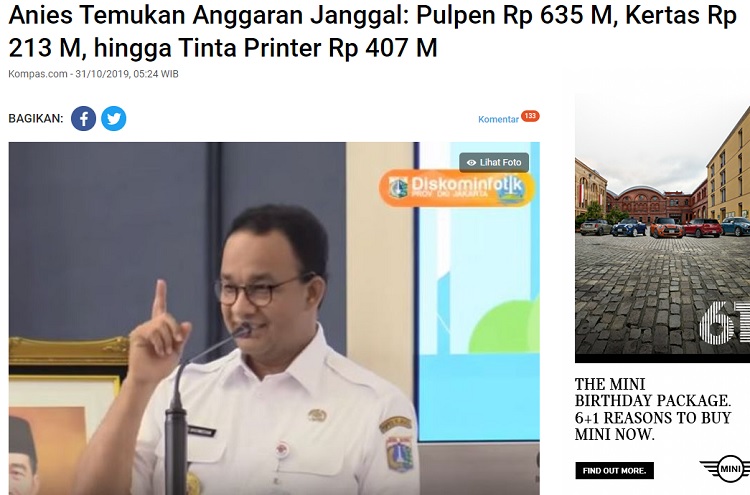 [Cek Fakta] Anies Baswedan Menawarkan Diri Mundur Sebagai Gubernur? Ini Faktanya