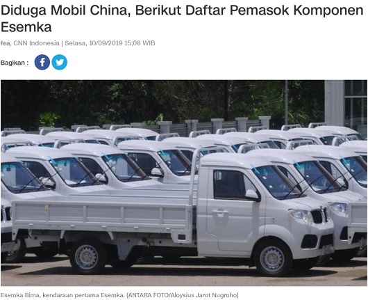 [Cek Fakta] Mobil Esemka Buatan Komunis Tiongkok? Ini Faktanya