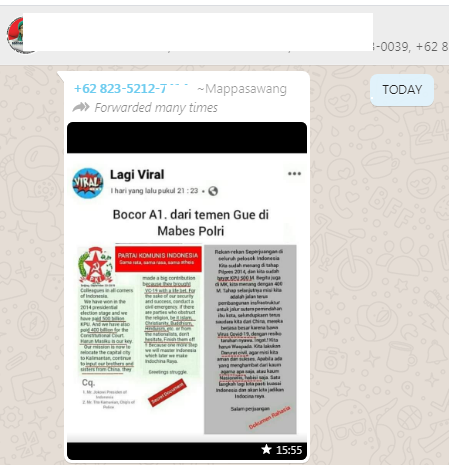 [Cek Fakta] Beredar Dokumen A1 dari Mabes Polri soal Misi PKI Selundupkan Covid-19 ke Indonesia? Ini Faktanya