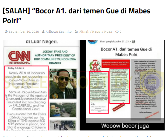 [Cek Fakta] Beredar Dokumen A1 dari Mabes Polri soal Misi PKI Selundupkan Covid-19 ke Indonesia? Ini Faktanya