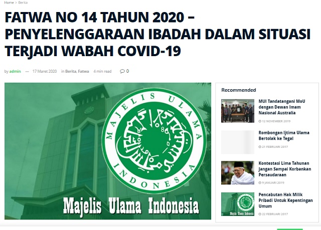 Tidak Salat Jumat Tiga Kali Di Tengah Pandemi Haram Menikahkan Anak Medcom Id