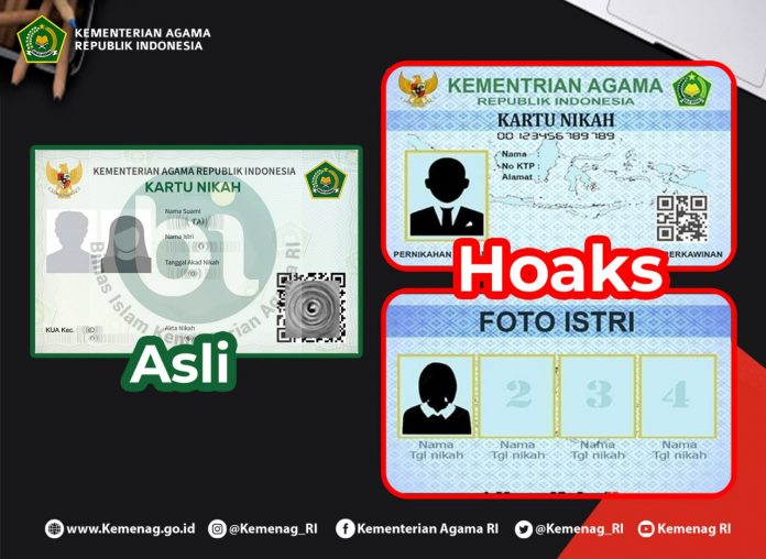 Kartu Nikah dengan Kuota 4 Istri Hoaks, Begini Tampilan Kartu Nikah Asli