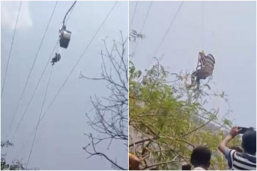 Tiga Tewas, 20 Terdampar dalam Kecelakaan Kereta Gantung India