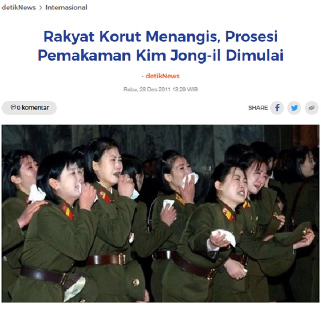 [Cek Fakta] Video Rakyat Korea Utara Ramai Tangisi Kematian Kim Jong-un? Ini Faktanya