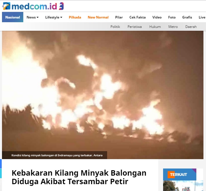 Cek Fakta Kebakaran Kilang Minyak Balongan Karena Serangan Teroris Ini Faktanya<script async src=