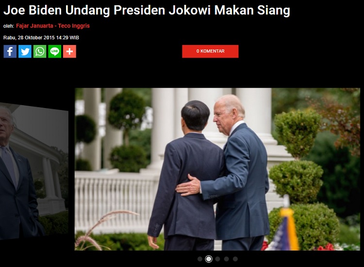 [Cek Fakta] Joe Biden Minta Saran ke Jokowi Cara Memenangkan Pilpres? Ini Faktanya