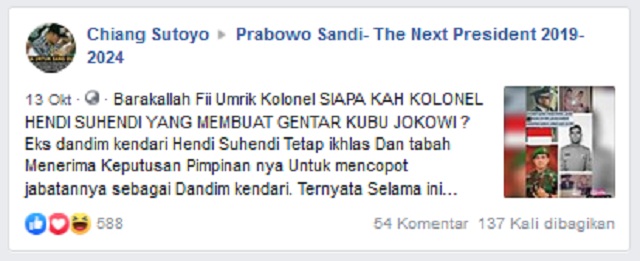 Pencopotan Kolonel Hendi Suhendi Karena Sering Razia TKA Tiongkok? Ini Faktanya