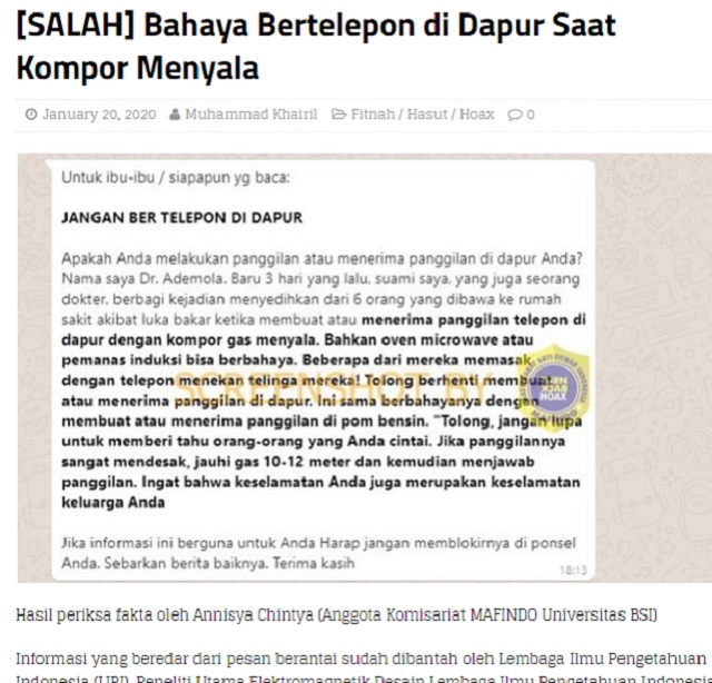 Yang Bilang <i>Teleponan</i> di Dekat Kompor Gas Menyala Bisa Terjadi Ledakan? Ini Faktanya