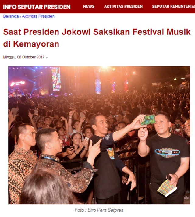 [Cek Fakta] Foto Penampakan Konser Dihadiri Jokowi dan Lautan Manusia di Tengah PSBB? Ini Faktanya