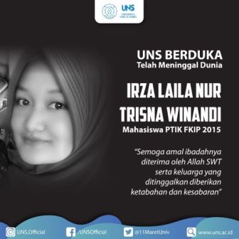 UNS Mewisuda Almarhumah Irza Korban Kecelakaan Lalu Lintas