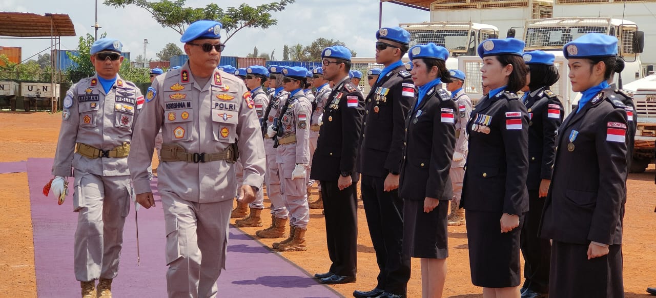 158 Pasukan Satgas Garuda Bhayangkara MINUSCA 4 Raih Penghargaan PBB