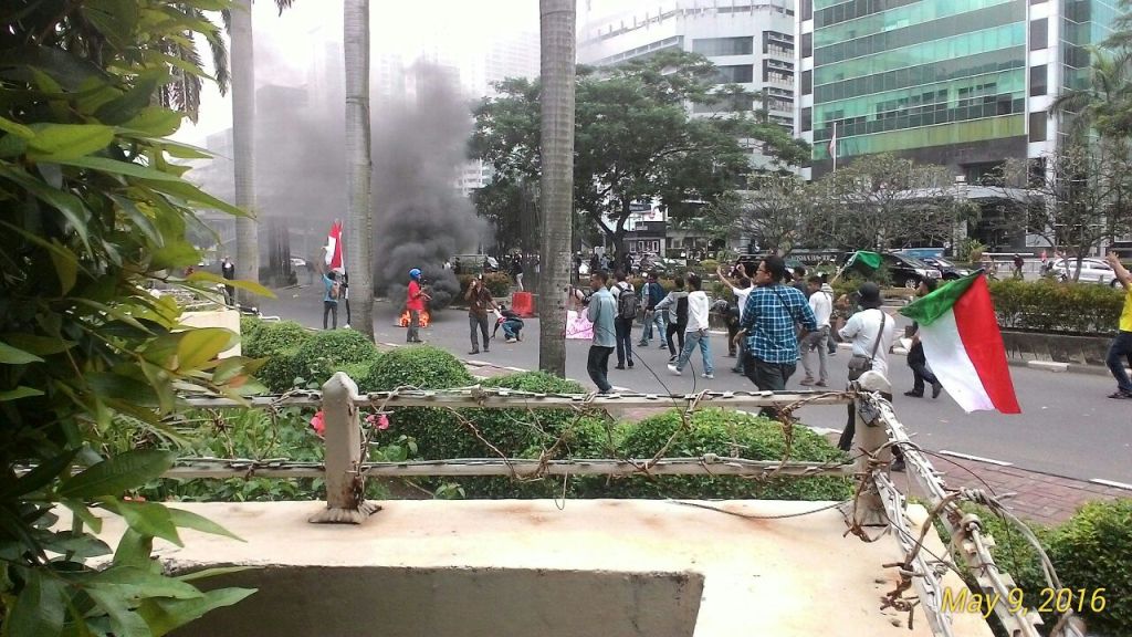 2 Polisi Luka di Demo HMI