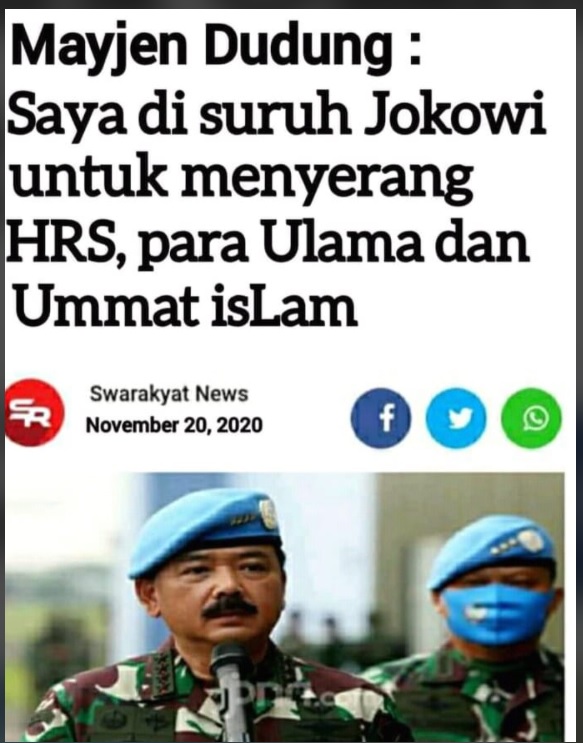 [Cek fakta] Pangdam Jaya Mengaku Diperintah Jokowi untuk Menyerang Ulama? Ini Faktanya