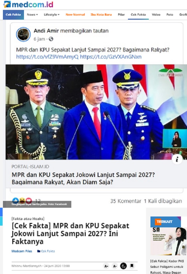 [Cek Fakta] Kini Masa Jabatan Presiden Ditetapkan tanpa Harus Pemilu? Ini Faktanya