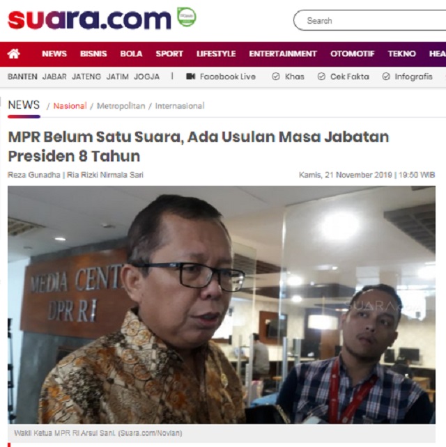 [Cek Fakta] Kini Masa Jabatan Presiden Ditetapkan tanpa Harus Pemilu? Ini Faktanya